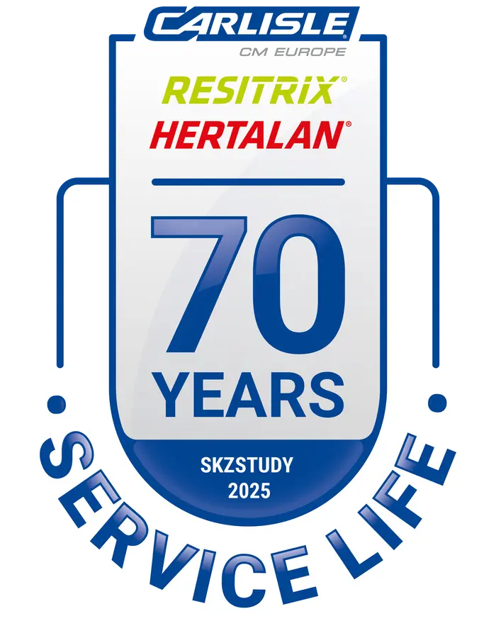Carlisle EPDM — over 70 years service life, confirmed by SKZ